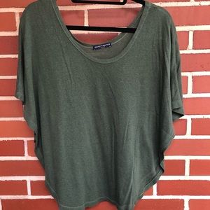 Olive green poncho sweater